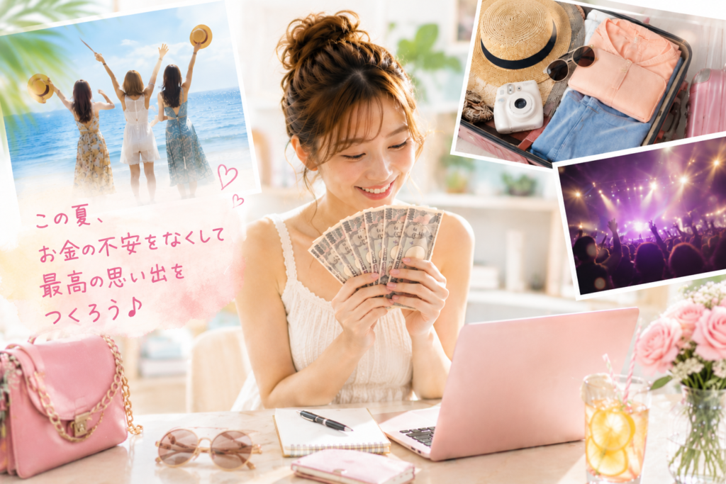 【即日払い】夏休み本番!とにかく今すぐお金が必要な女子が今夜中に大ピンチを脱出する3つの理由